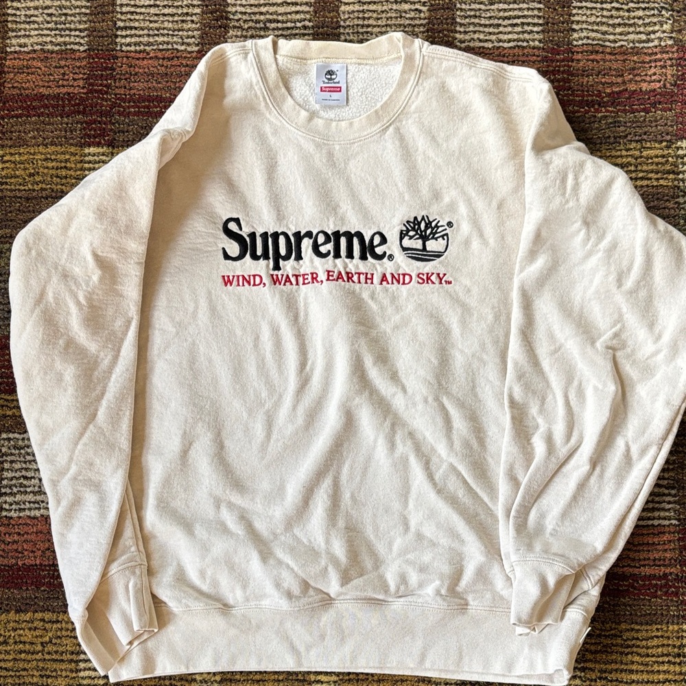 Supreme Off-White Crewneck Sweater